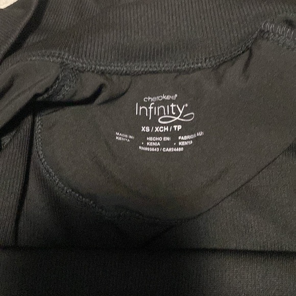 Zip Front Jacket - Cherokee Infinity - Antimicrobial 2391A Sz XS black - Picture 3 of 16